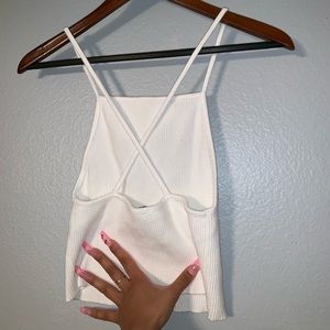 Zara white cropped top